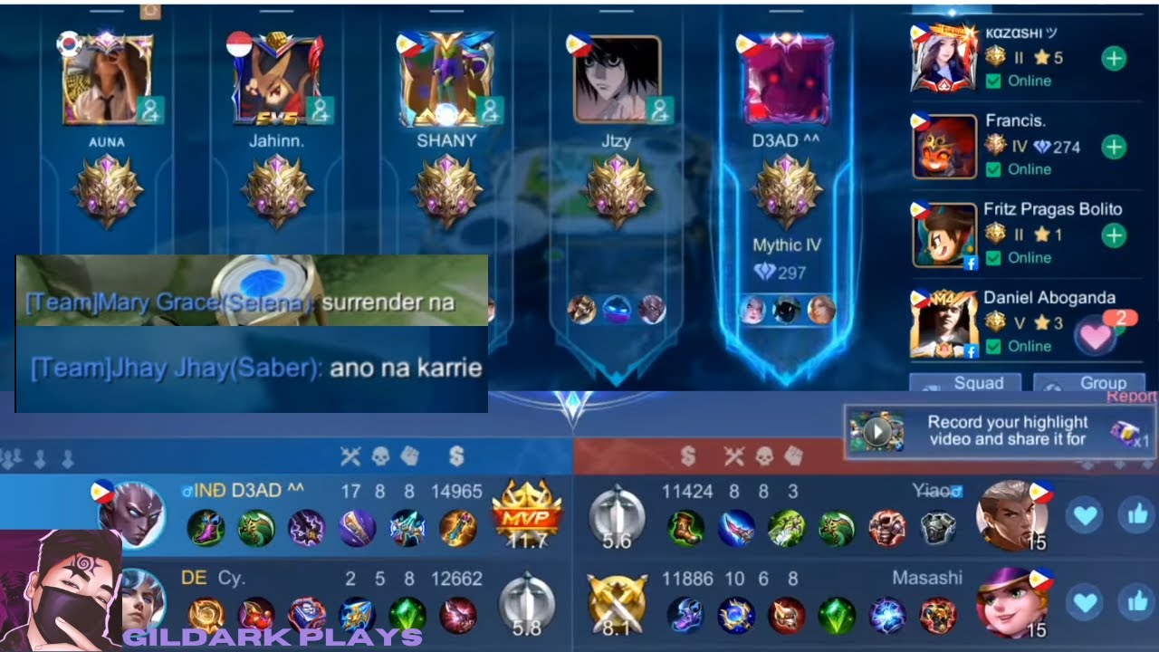 Nakipag rank sa Teamrecruit at ito ang nangyari l GILDARK PLAYS
