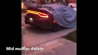Hellcat mid muffler delete vs borla atak cat back