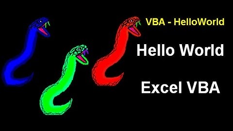 VBA Excel Hello World