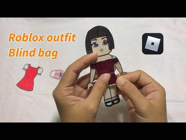 🌸paper diy🌸 ROBLOX paper doll outfit blind bag, tutorial, ASMR