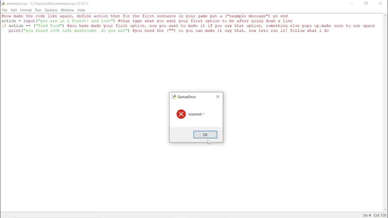 how to make simple python game tutorial! - YouTube