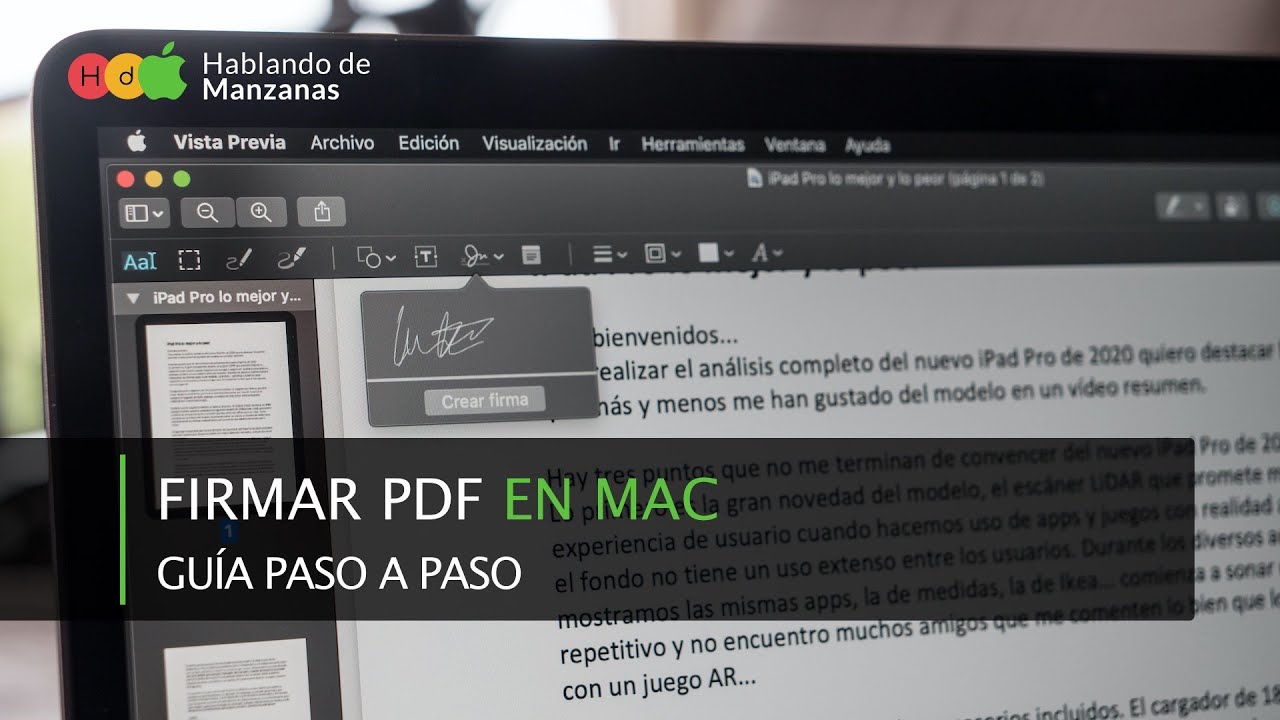 C mo Firmar Documentos Pdf Con Un Mac YouTube