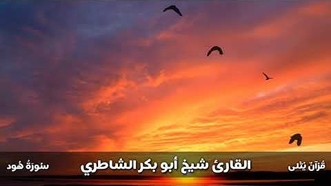 ( وَأَمَّا الَّذِينَ سُعِدُوْا ) من سورة هود للقارئ شيخ أبوبكر الشاطري