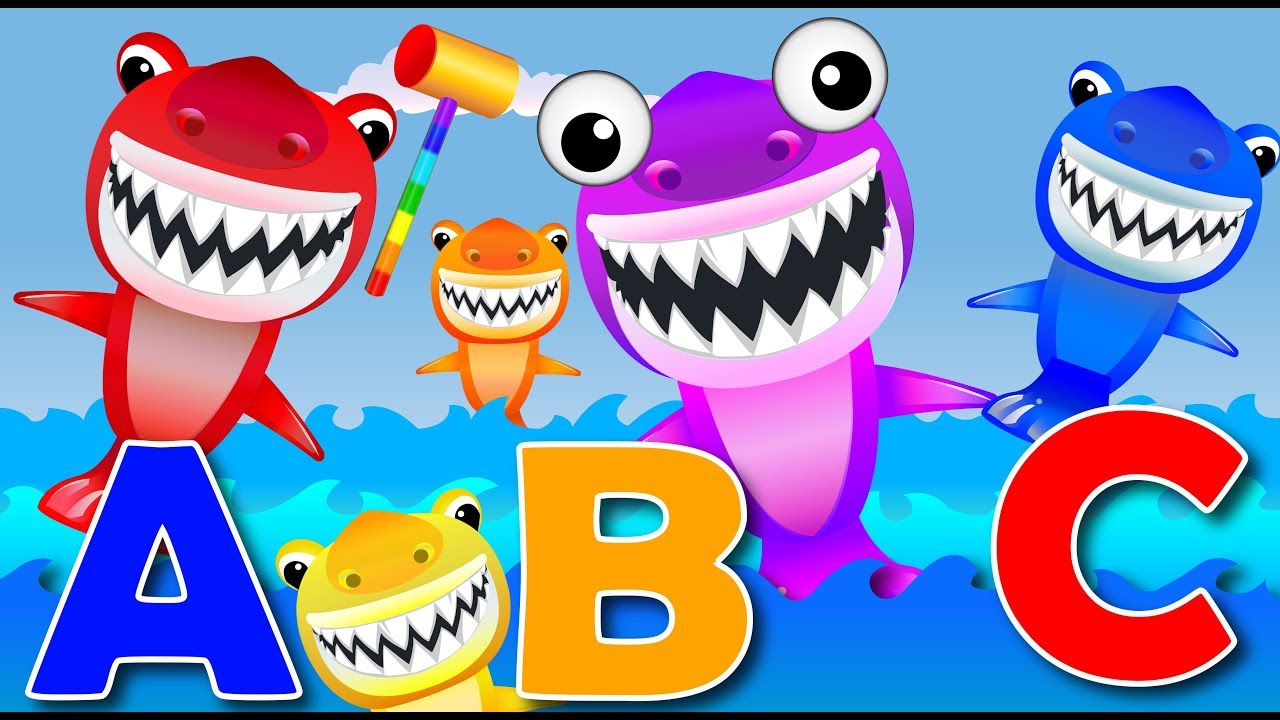 Shark ABC for Kids | Baby Sharks Attack Alphabet | Learning Songs for ...