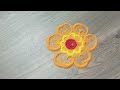 Colouring flower design easy and simple satisfying rangoli by paint Wale hath