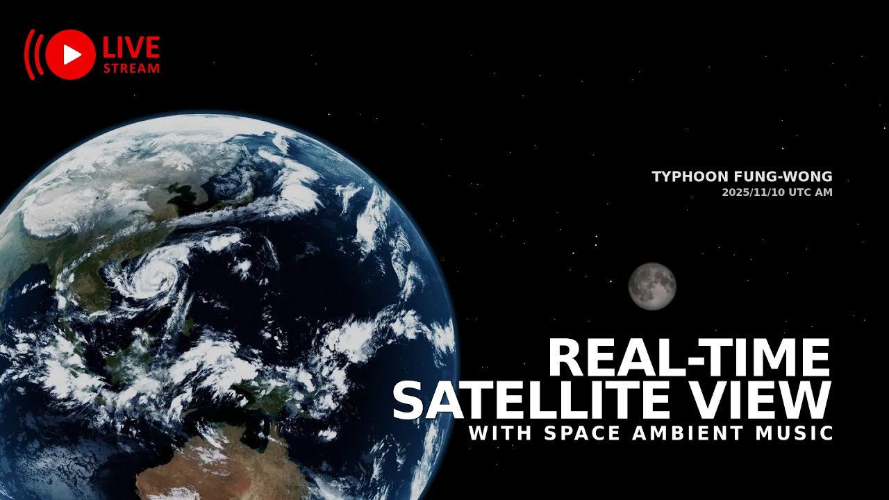 🚀 Space Live: Real Earth From Space | GK-2A Satellite View | Relaxing Space Ambient Music 101125 AM