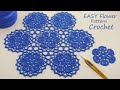 Очень просто!!! Цветочные мотивы ВЯЗАНИЕ КРЮЧКОМ для начинающих EASY Flower Pattern Crochet