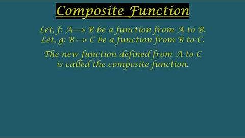 Composite Function || Functions || Class 10 || O. Maths