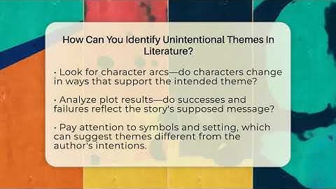 How Can You Identify Unintentional Themes In Literature? - The Prose Path