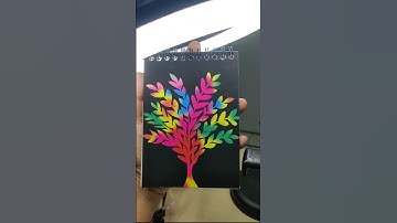 Easy scratch note book drawing ideas| Cute colourful tree drawing #drawing #viralshort #kidsart #art