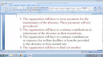 Advanced HRM for MBA: Absenteeism and Presenteeism by Prof. HHDNP Opatha, Uni of Sri Jayewardenepura