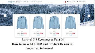 Laravel 5.8 Ecommerce Part-3 | How to make slider and product design in bootstrap in laravel
