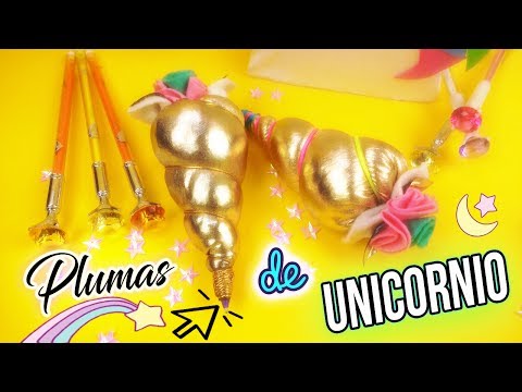 PLUMA decorada de Unicornio / Manualidades con Mariel Picazo