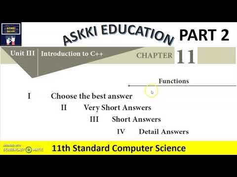 💥 11th Computer Science Chapter 11 Functions - Book Back Questions ...