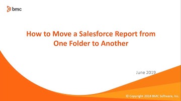 How to Move a Salesforce Report from One Folder to Another
