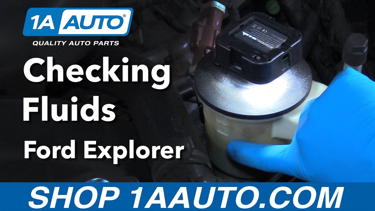 How to Check Fluids 06-10 Ford Explorer - YouTube