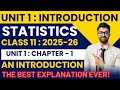 Introduction to Statistics in Economics NCERT Class 11 Chapter 1 One Shot 🏹