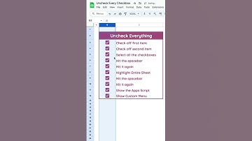 Checkbox Tricks #googlesheets