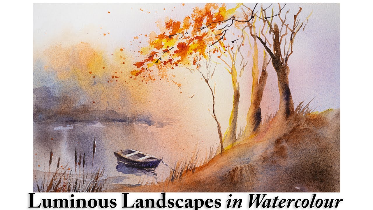 Creating Luminosity in Watercolour Landscapes | A Peaceful Sunrise Scene | Loose Expressive Style