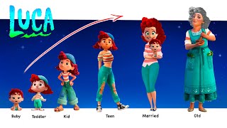 Luca Pixar Characters Growing Up Evolution Full - Luca Disney Pixar Art