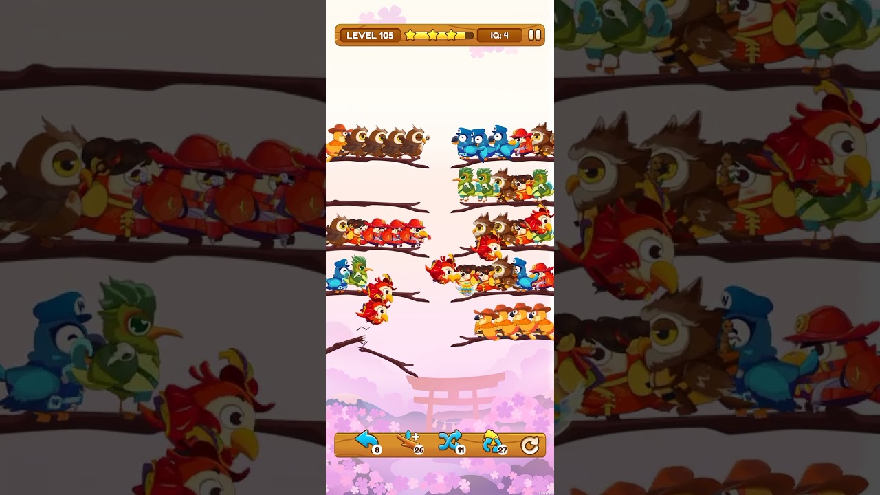 Bird Sort 2 Level 105 Solution |  