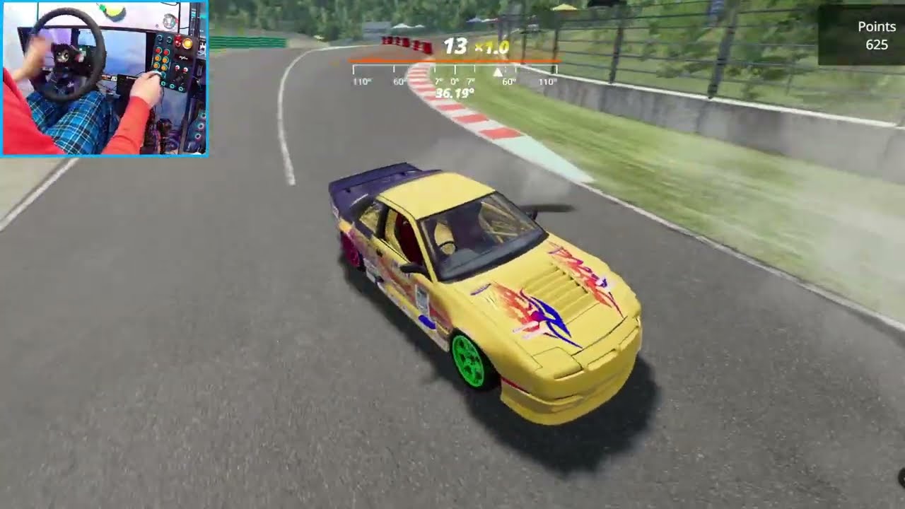 Thumbnail for Drift Challenge in BeamNG - what could go wrong - wheel gameplay