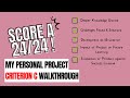 How to score a 2424 ib myp personal project criterion c walkthrough