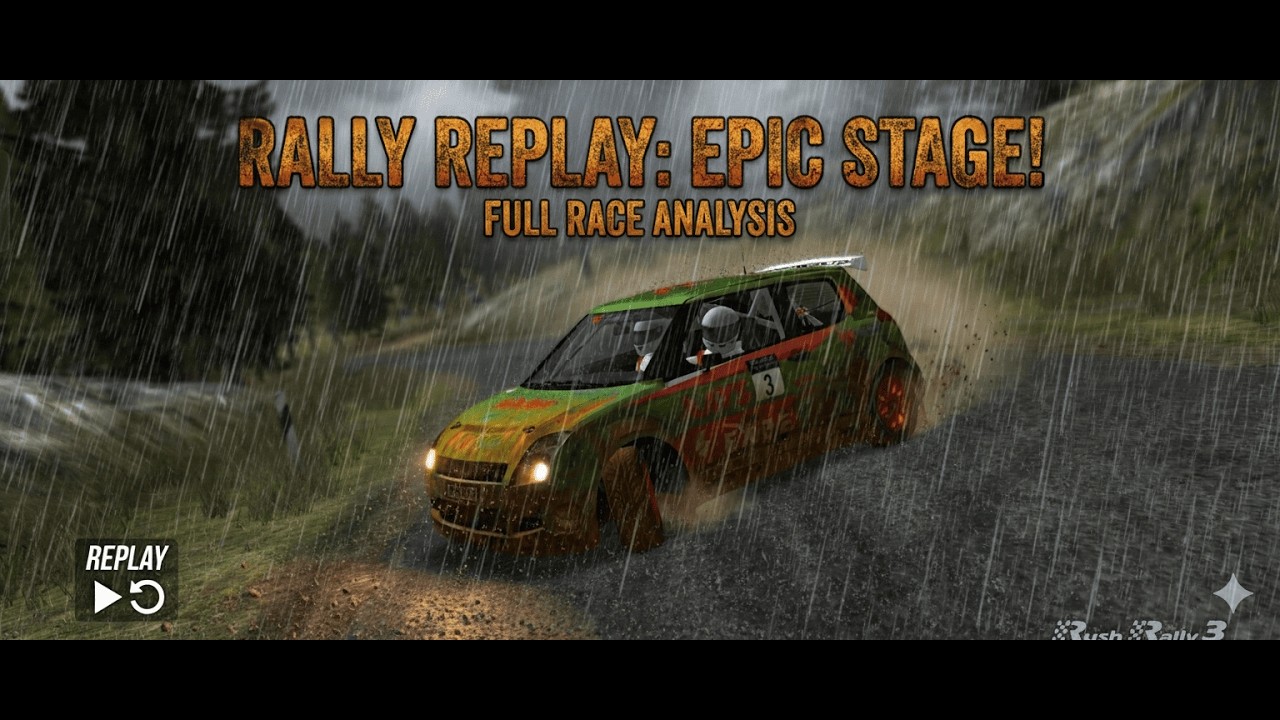 Rush Rally 3 Rain Replay | Cinematic Angles of a Manual Rally Drive