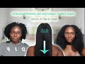 Straightening My Natural Hair | Am I Waist Length Yet? | 3C / 4A Texture