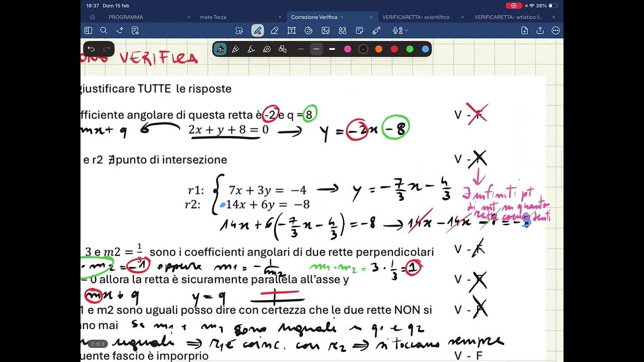 Correzione crocette verifica 12/2
