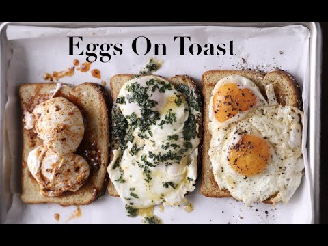 Sunny side eggs on toast, from the video