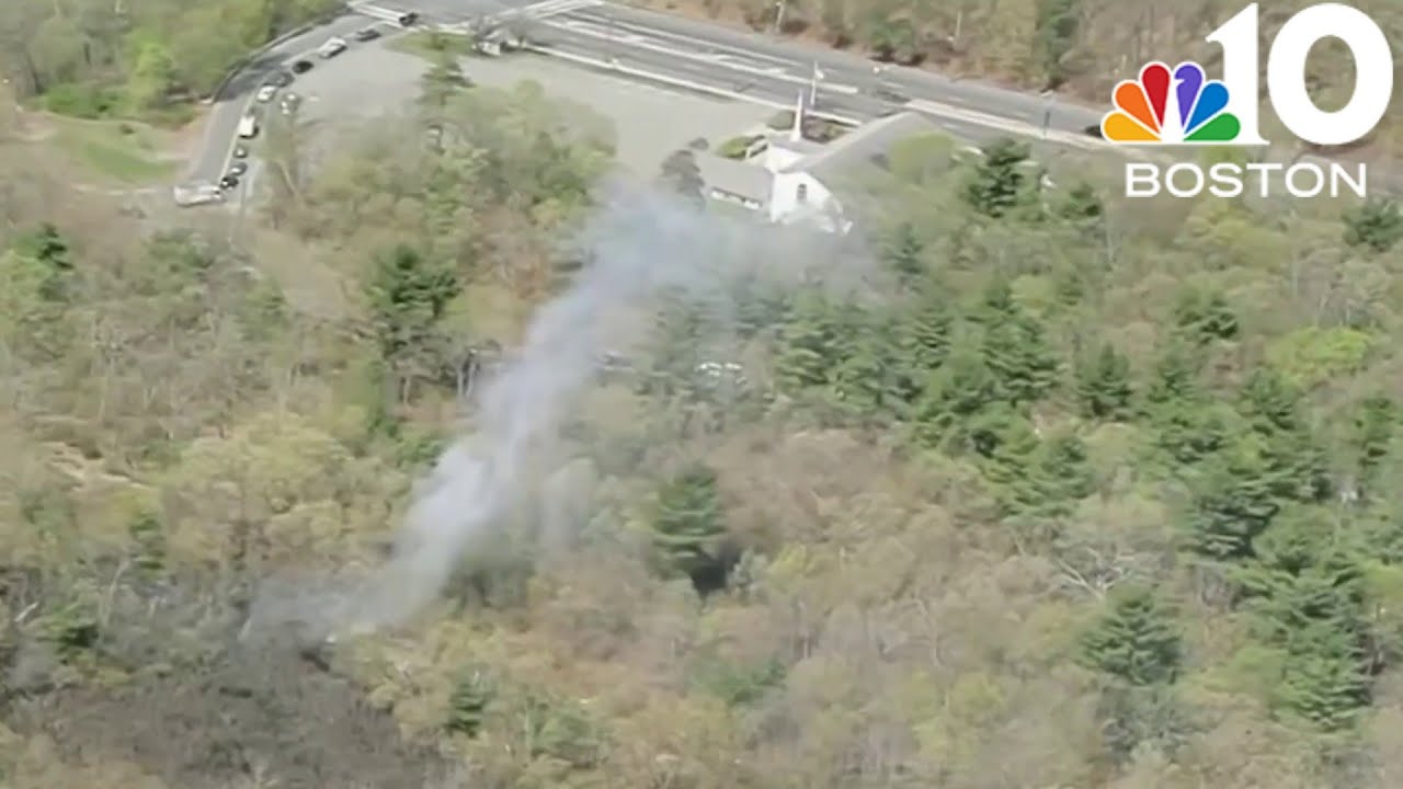 Brush fire breaks out in Boston amid elevated risk Tuesday - YouTube