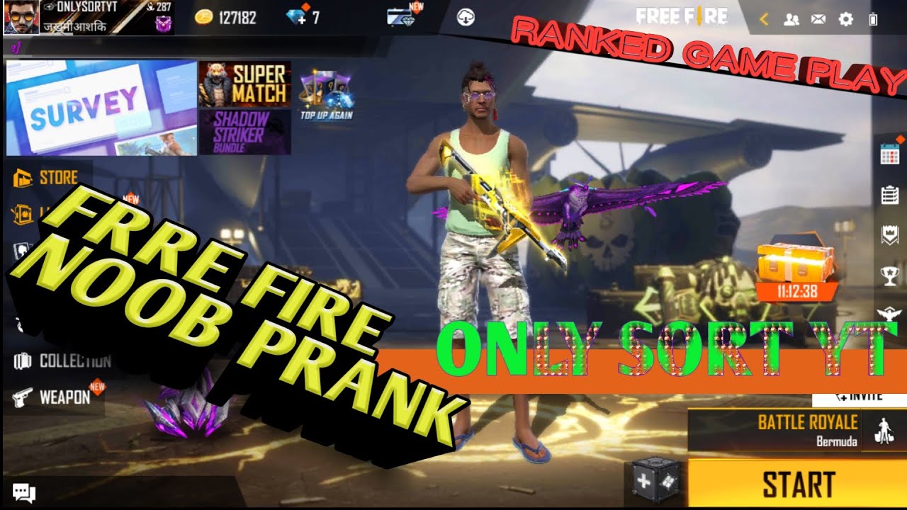 Noob prank free fire||