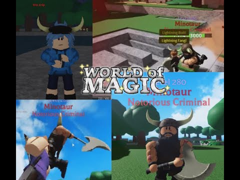 World Of Magic Minotaur Boss Minotaur Items Showcase Youtube - world of magic roblox