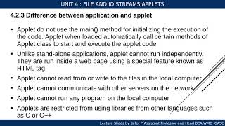 Java Programming - Applet
