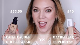 Maybelline Super Stay 24Hour Foundation vs Estee Lauder Double Wear Foundation