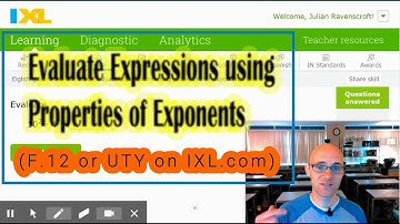 IXL Examples of F.12 - Evaluating Expression using properties of exponents (Shortcut UTY)