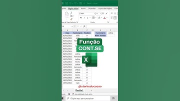 Como usar a função CONT.SE no Excel | #shorts