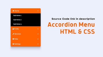 Create Responsive Accordion Menu Using HTML and CSS