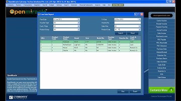 Free Sale Report- OpenMiracle - The Free open source accounting software
