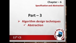 TN +1 CS (chapter -6 specification and abstraction)  Abstraction, State, Assignment operator