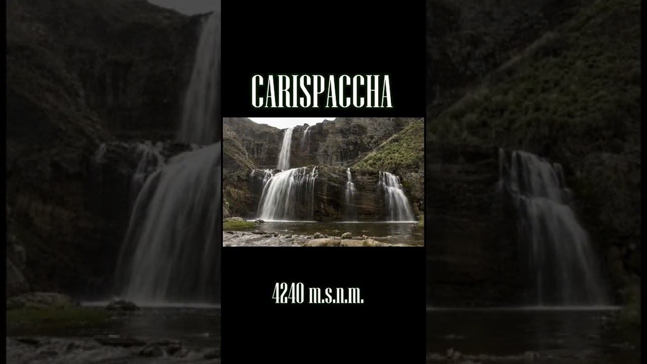 Catarata Carispaccha en Marcapomacocha, Yauli, Junín