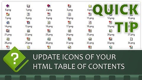 How to update the icons of your HTML documentation’s table of contents using HelpNDoc