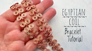 How To Make Wire Jewelry  Egyptian Coil Bracelet