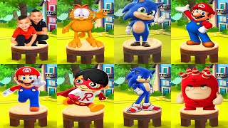 CKN Toys Car Hero Run vs Garfield Rush vs Sonic Dash vs Super Mario Run vs Tag with Ryan vs Odbods screenshot 3