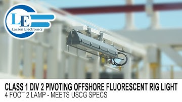 Class 1 Div 2 Pivoting Light - 4 Foot 2 Lamp - Offshore Fluorescent Rig Light - Meets USCG Specs
