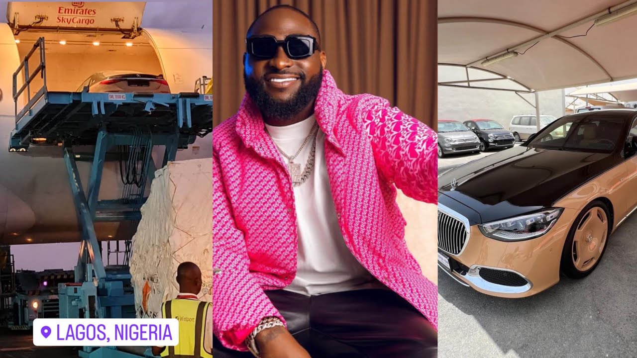 DAVIDO SHIPS IN HIS NEW VIRGIL ABLOH BENZ WORTH OVER 500M - YouTube