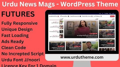 Urdu News Mag – Best WordPress Theme for Urdu News & Magazine Websites