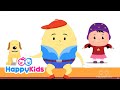 Humpty dumpty sat on a wall  nursery rhymes for kids and children  baby songs  happykids