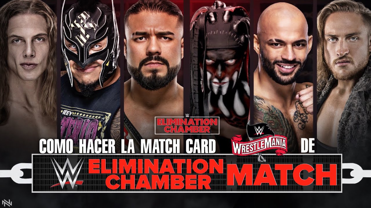 COMO HACER LA MATCH CARD DE ELIMINATION CHAMBER MATCH 2020 - YouTube
